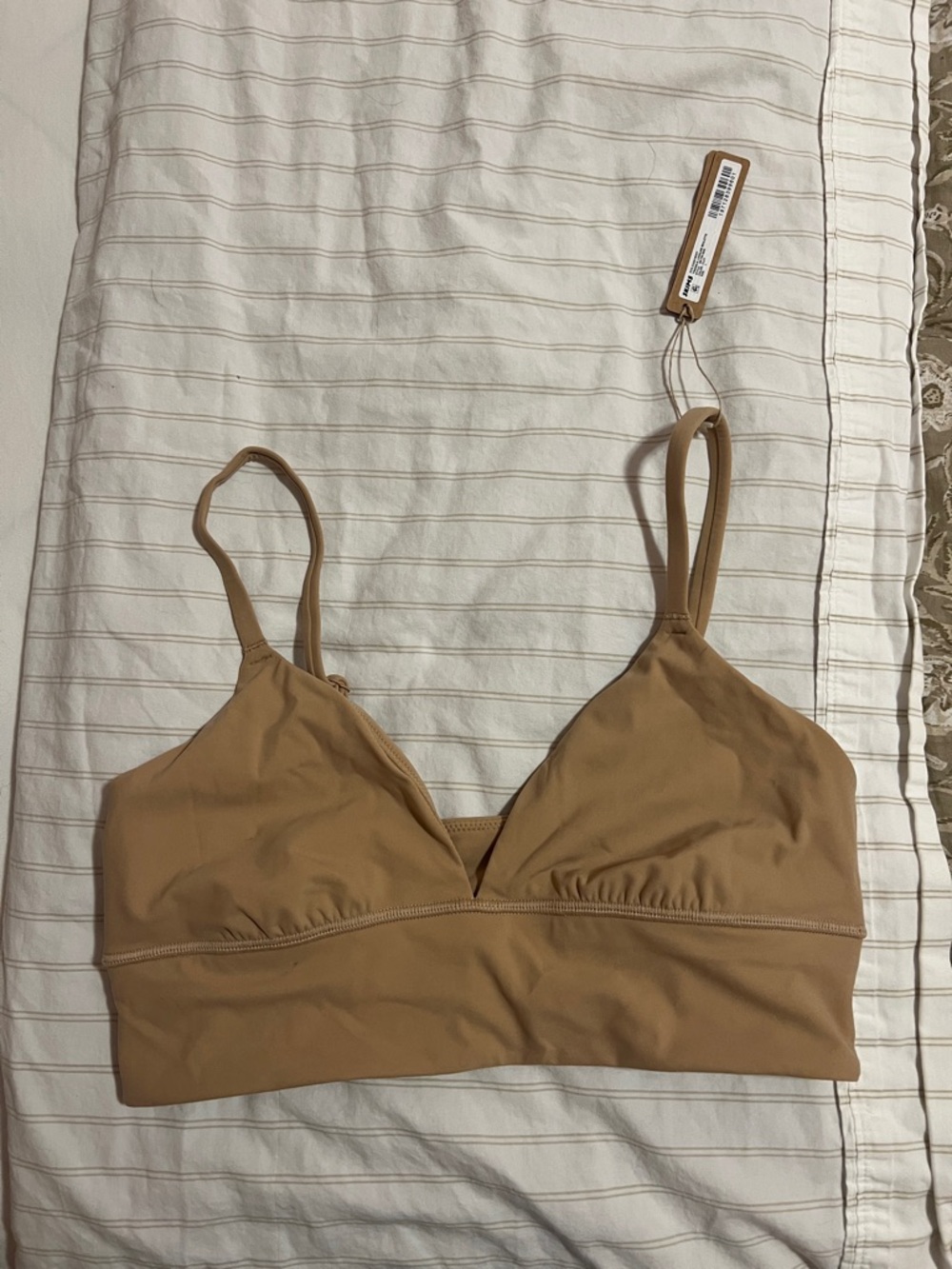 SKIMS Tan Stretch Bralette - Light Brown Nude
